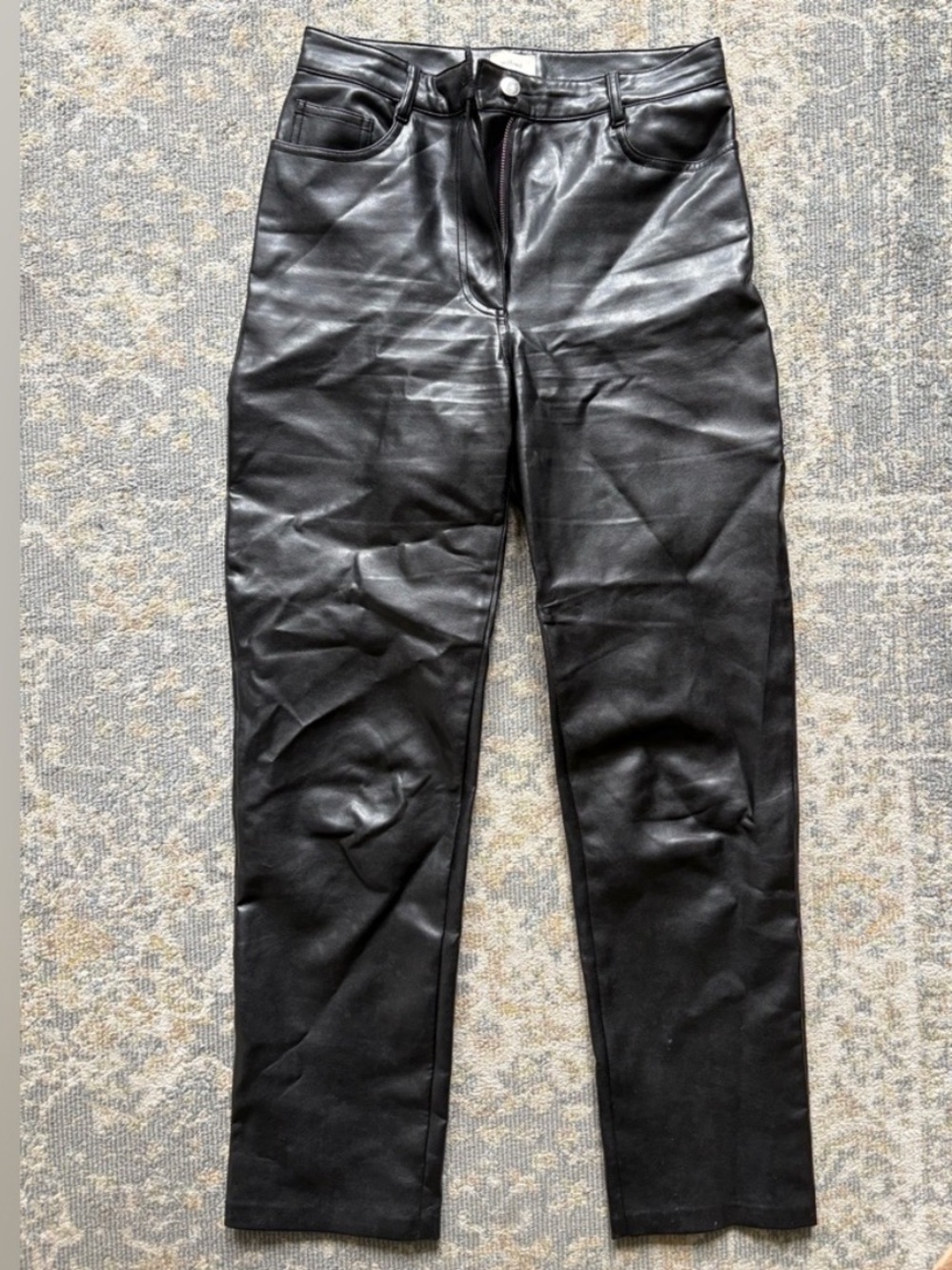 Wilfred Black Faux Leather High-Rise Jeans